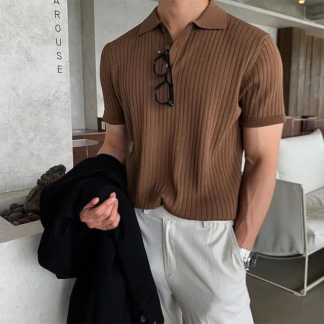 Luxury Knitted Polo Shirt