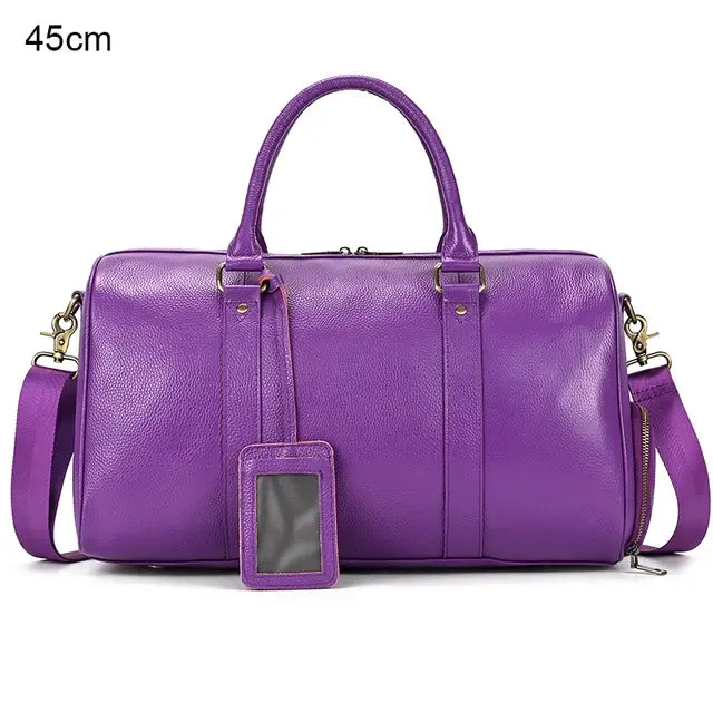 Genuine Leather Travel Duffel Bag