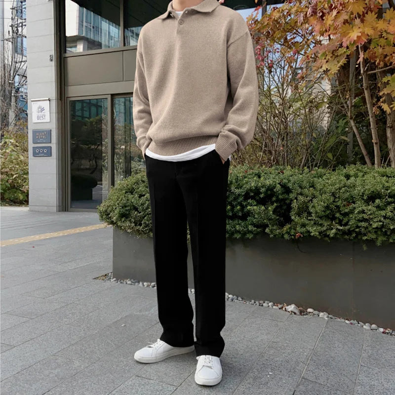 Chic Lapel Pullover