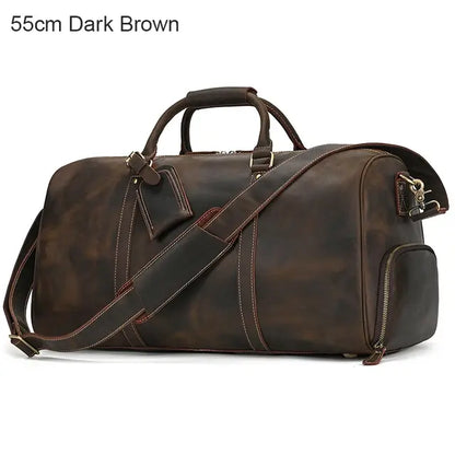 Genuine Leather Travel Duffel Bag