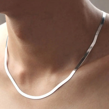 Snake Chain Platinum Plated Necklaces