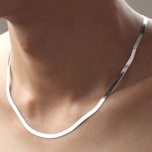 Snake Chain Platinum Plated Necklaces