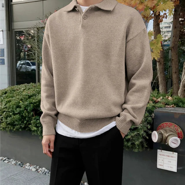 Chic Lapel Pullover