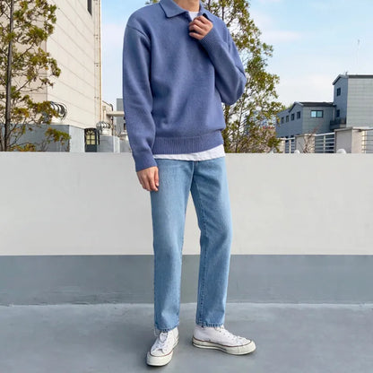 Chic Lapel Pullover