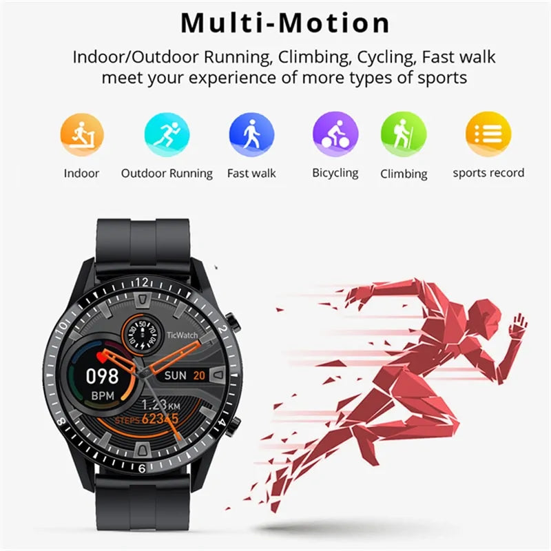 TICWATCH Waterproof Smartwatch Health Monitor