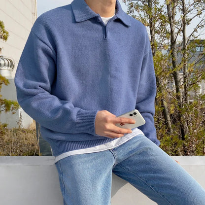 Chic Lapel Pullover