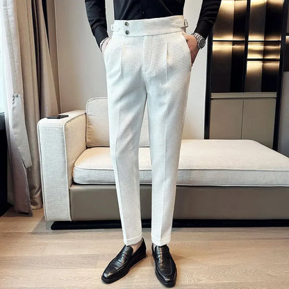 Pantalones High Waist Waffle Business Casual Suit Pants