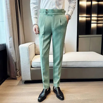 Pantalones High Waist Waffle Business Casual Suit Pants