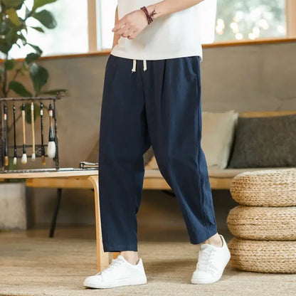 Summer Cotton Linen Casual Pants