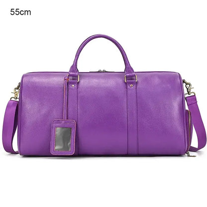 Genuine Leather Travel Duffel Bag